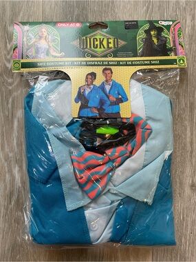 Wicked Shiz Costume Kit - Teal Blue with Striped Bow Tie Adult Unisex